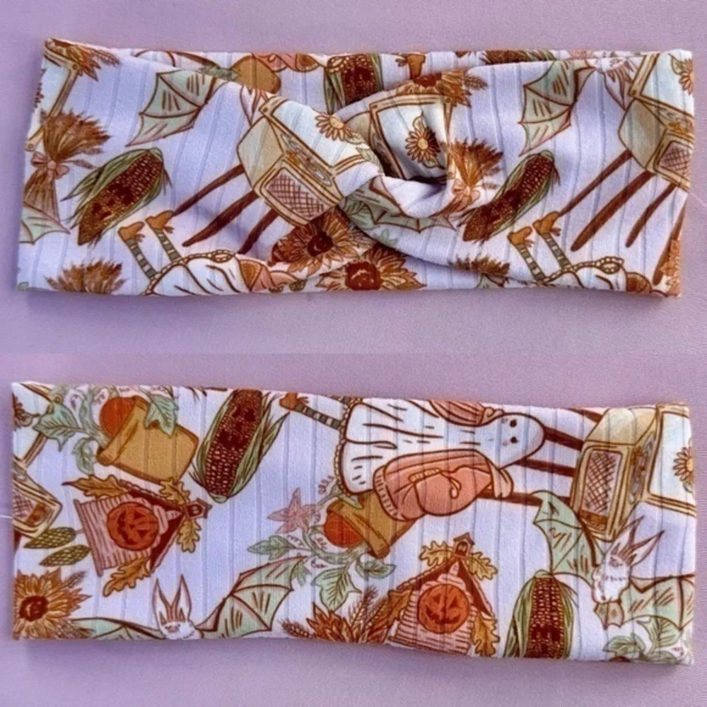 Retro Halloween ghost twist front headband new